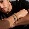 10MM Chunky Strap Bracelet for Men Women,Gold Plated Stainless Steel Chain Link Wristband,Luxury Jewelry Gift