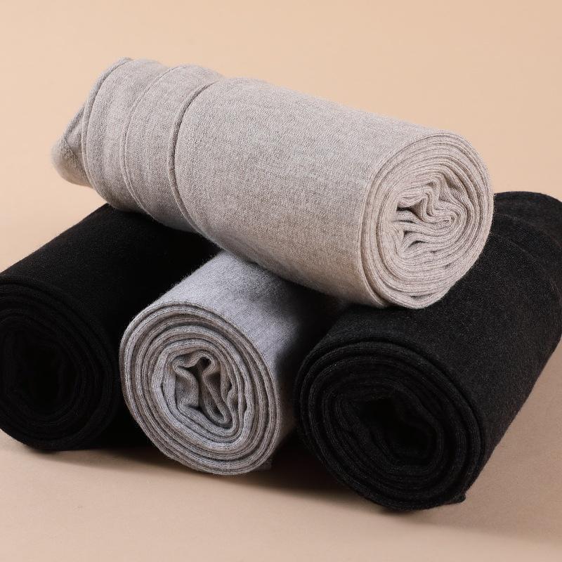 Unisex Thin Wool Knit Base Layer Pants: High Waist, Warm & Thick for Autumn/Winter