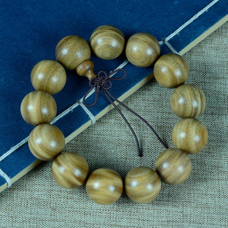 Argentina old material submerged green sandalwood bracelet sandalwood wooden cultural toy bracelet men's and women's jewelry buddhist beads