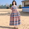 Bohemian Chiffon Midi Dress - Women's Plus Size, Slimming, Loose Fit, Summer Vacation Style (2026)