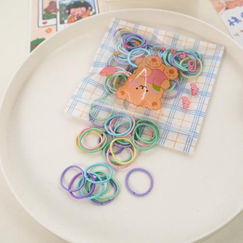 100 stücke Elastische Kopf Band Kinder Haar Seil Haar Krawatten Candy Farbe Nette Handtuch Haar Ring Für Kleine Mädchen Kinder haar Zubehör