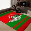 Green And Red Soccer Emblem Printed Office Carpet Chair Cushion  Entryway Rug, Rugs for Living Room, Bedroom Christmas gifts