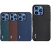 ABEEL For iPhone 16 Pro Max Case Genuine Cow Leather+PC+TPU Protective Phone Cover