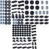 Building Blocks MOC City Cars Wheel Sets Pack Tires DIY Models Shaft Plate Holder Axle with Pin Accessories Construction Toys