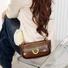 Women's Soft Leather Baguette Bag - Trendy Autumn/Winter Shoulder & Crossbody