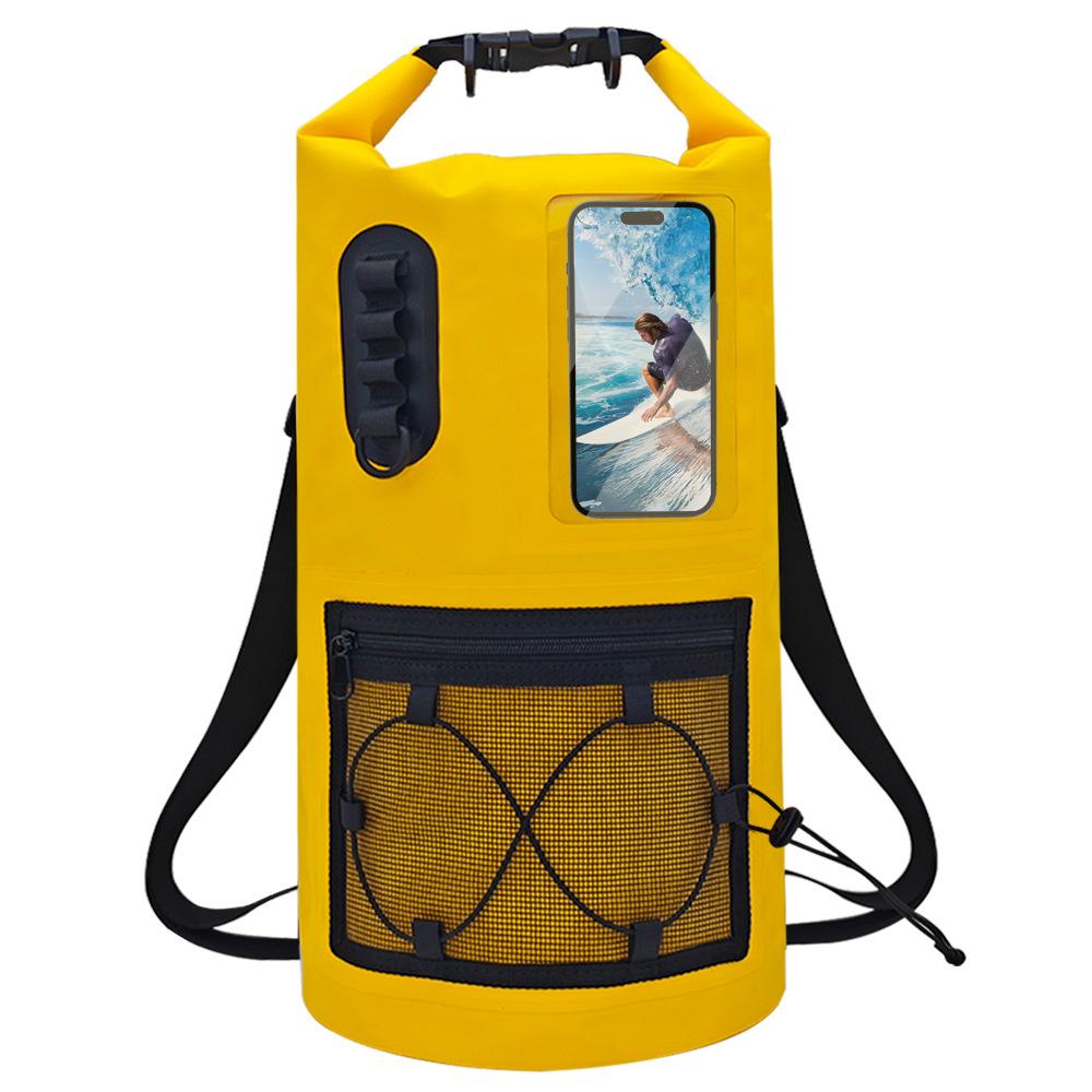 Manufacture 500D Pvc Tarpaulin Outdoor Sports Waterproof Backpack Multi-function Beach Rafting Camping Mobile Phone Storage