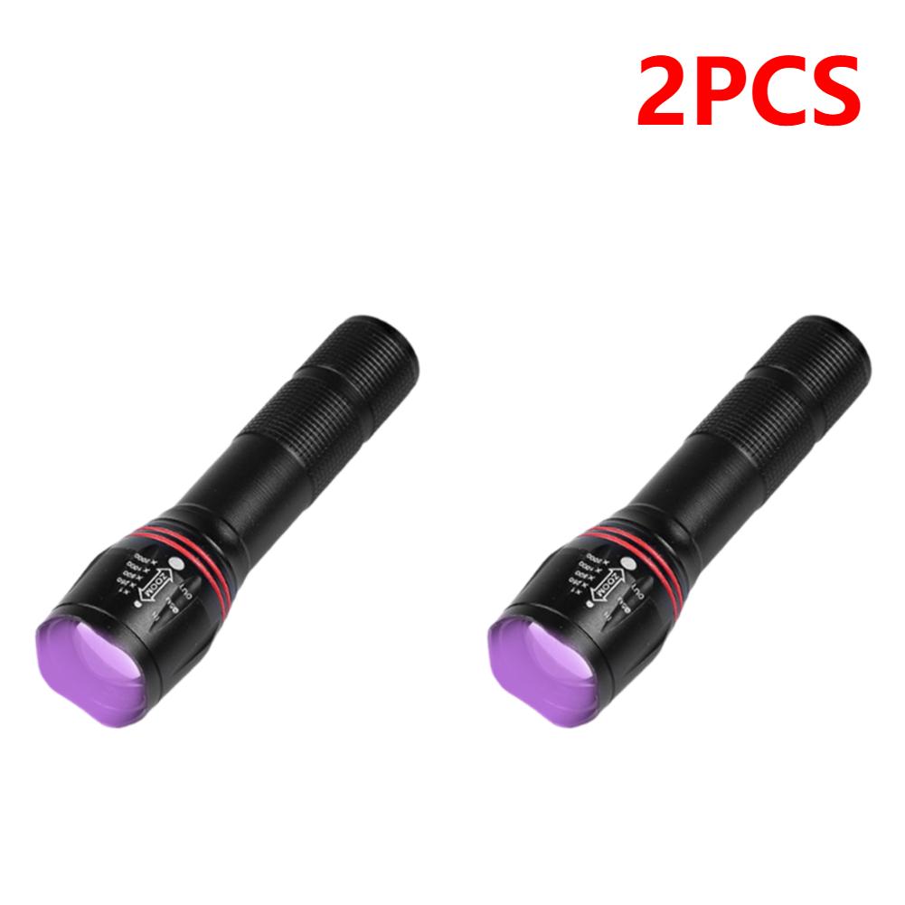 1-5PCS Portable Ultraviolet Torch Multi-Function Telescopic Zoomable Flashlight 3 Light Modes Waterproof UV Torch for Money