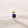 Round Natural Lapis Lazuli Sterling Silver Wife Gift Cocktail Throat Chakra Ring RR-58-28