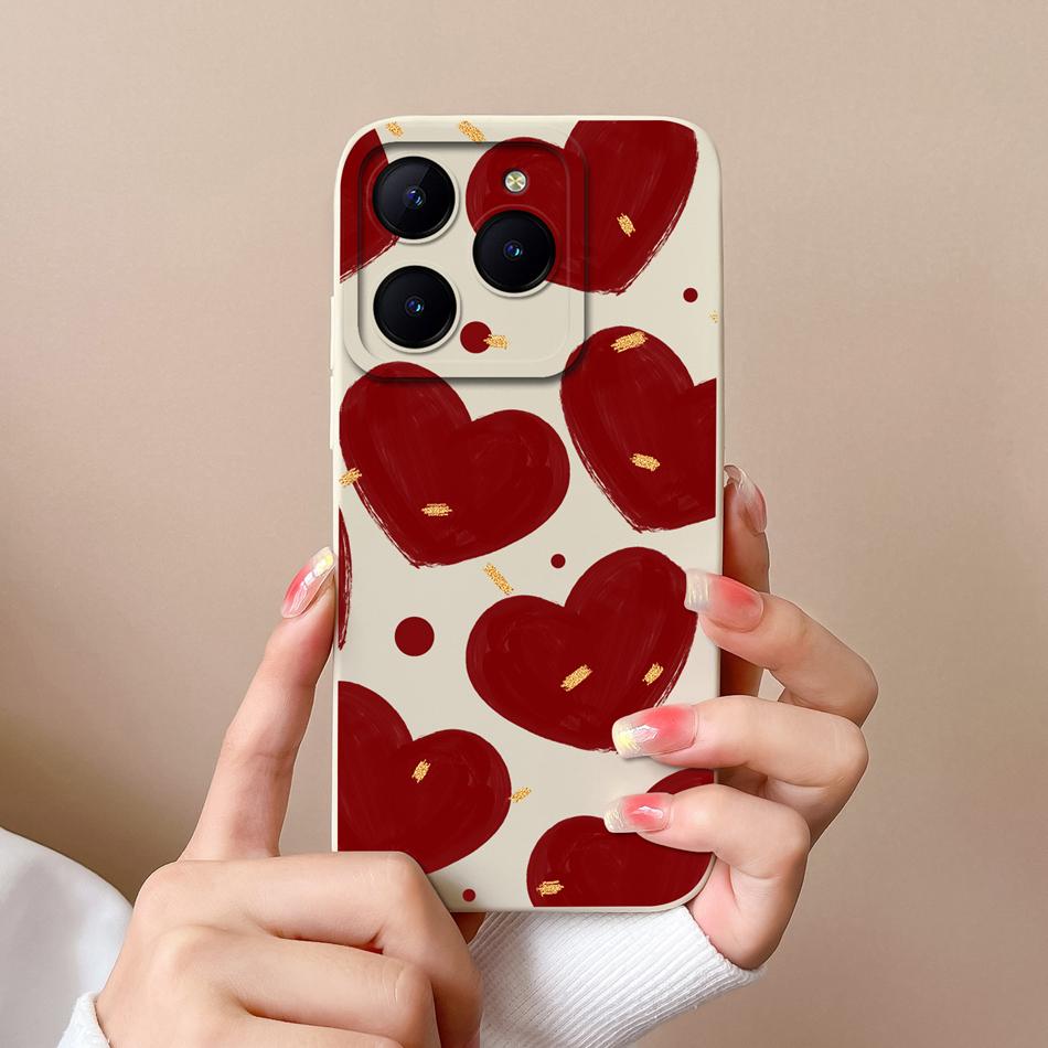 Case For Realme C61 C63 Cute Girl Phone Covers For Realme C 61 Camera Protection Liquid Silicone Anti Drop Soft Back Cover Capa