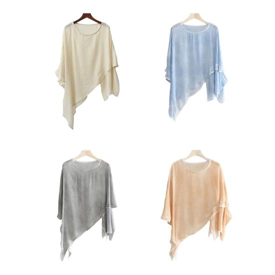 Cover Shirt Fit Coat Round Neck Up Pullover Tops Casual Vacation