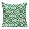 Polyester Green Geometric Stripe Wave Pillow Cover Decoratives Sofa Home Cushion Cover For Bedroom Living Room Decoration