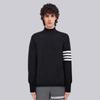 TB Four Bar Knitted Sweater High Collar Men's and Women's Same Style Half High Collar Autumn Winter New Style High Sense Interior Striped Top