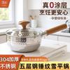 304 Stainless Steel Saucepan Non-Coated Japanese Style Mini Pot Baby Food Soup Noodles - 16/18/20/22cm