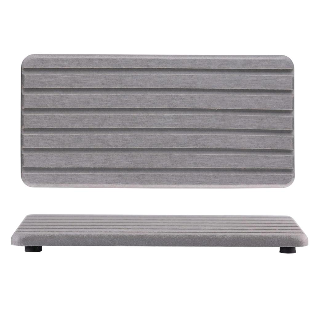 Vassoio Asciugante in Terra di Diatomee con Piedini Antiscivolo 21x10 cm Assorbente Asciugatura Rapida Superficie Piana per Cucina Bagno Uso Domestico