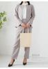 Kouei Store Damen Beigefarbene Tote Bag, A4-Größe, Perfekt für Hochzeiten, Einweihungsfeiern, Abschlussfeiern und andere Zeremonien, L125-bg
