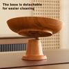 Fashion Nordic Wood Grain Fruit Plate High-Foot Detachable Candy Snack Tray Plastic Dried Fruit Plate Household Desktop Storage