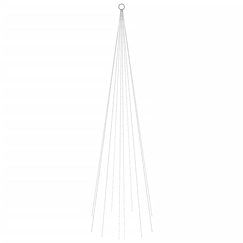 LED Christmas Tree for Flagpole Warm White 310 LEDs 300 cm