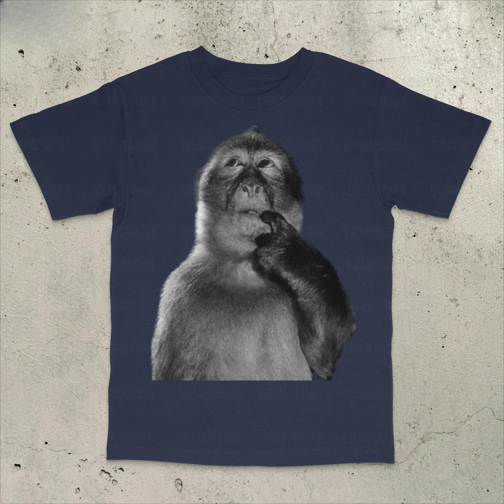 Funny Monkey Shirt Stupid Meme Tshirt Dank Memes Tee 90s Vintage Bootleg Odd Core Graphic T Shirts Retro Streetwear High-quality