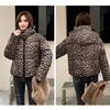 Make A Statement This Winter with Our Bold Leopard Print Loose-Fit Hooded Jacket for Women