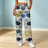 Women's Color Drawstring Elastic Waist Work Pants with Pockets, Casual Uniform Scrub Pants for Daily Wear