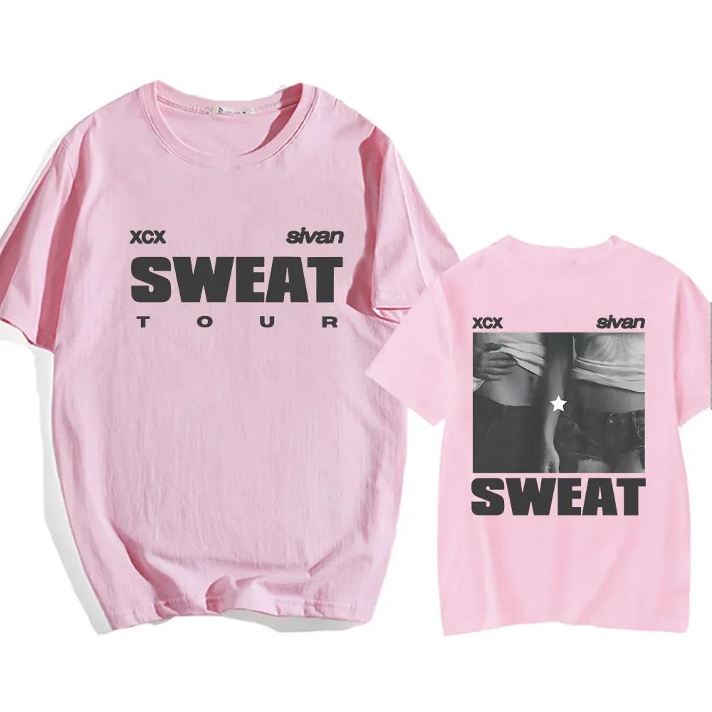 RUSH Troye Sivan T-Shirt Charli Xcx Sportmuster T-Shirt kurzärmelig Rundhals T-Shirt lässiges Damen-T-Shirt bedruckt