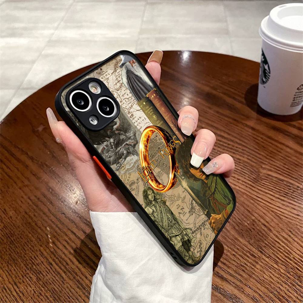 Movie The L-Lord R-Rings For iPhone 16 15 14 11 12 13 Mini Pro Max X XR XS Phone Case Shockproof Frosted