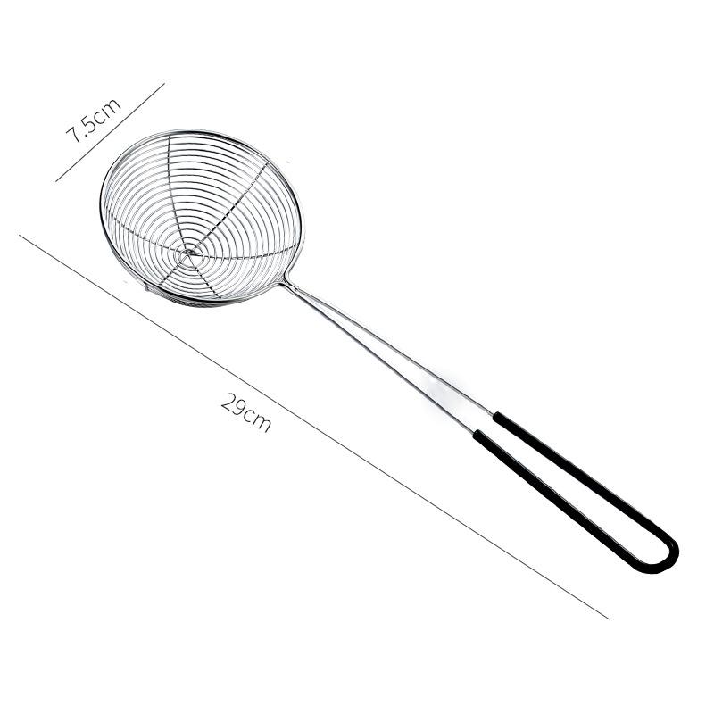 Long Handle Skimmer Stainless Steel Colander Residue Mesh Strainer Hot Pot Leak Oil Spoon Noodle Scoop Kitchen Cooking Tools
