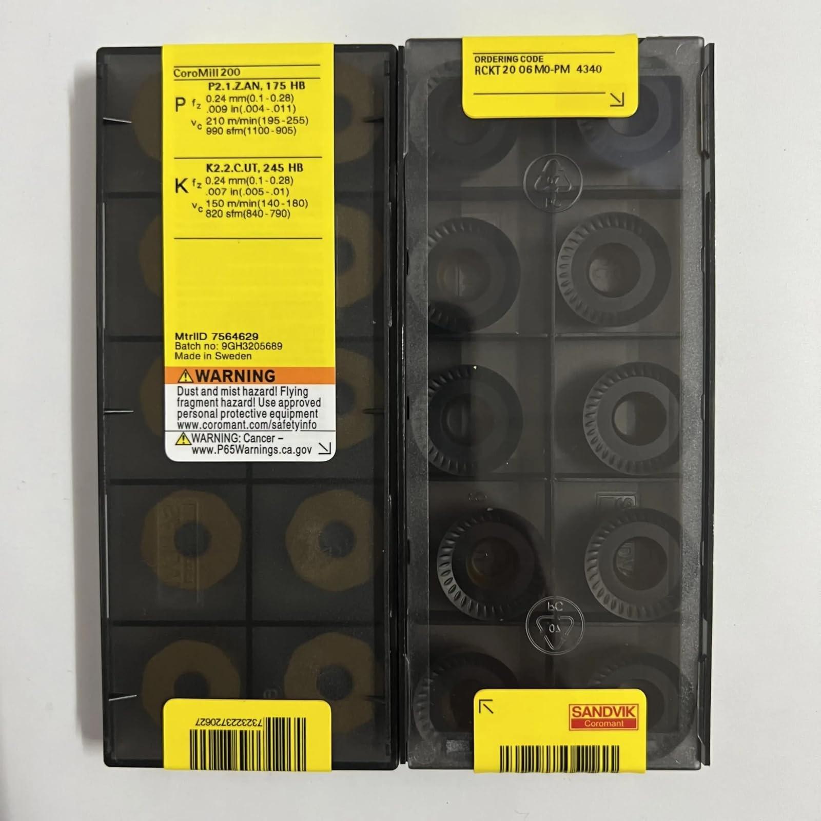 

Original Sandvik / RCKT 2006MO-PM 4340 CNC lathe carbide blade 10 PCS