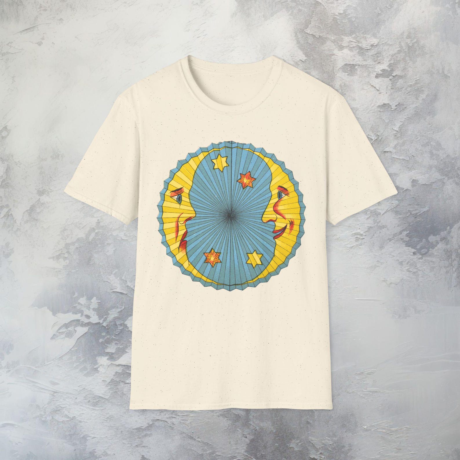 Vintage Moon Graphic Tee 19th Century Art Unisex Cotton T-Shirt XL