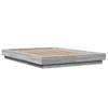 Bed Frame Gray Sonoma 140 X 190 Cm Particleboard