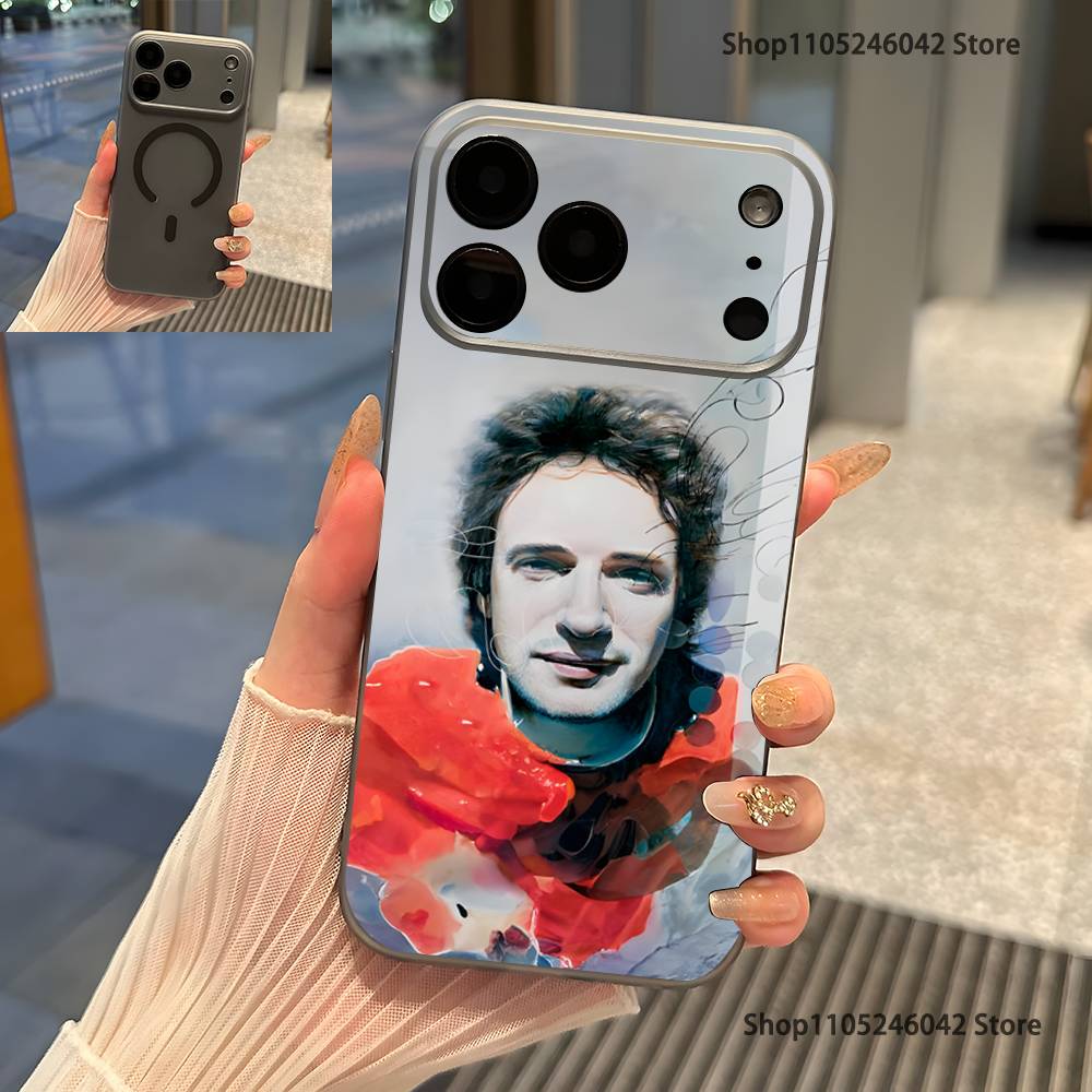 Singer G-Gustavo Cerati For iPhone 17,16,15,14,13,12,11,Pro,Max,Plus Transparent gray Phone Case Magnetic Wireless Charging