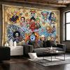 Anime One-Piece Wall Tapestry Aesthetic Wall Hanging Printed Fabric Blanket Decorative Tapestries for Bedroom Living Room Home Decor