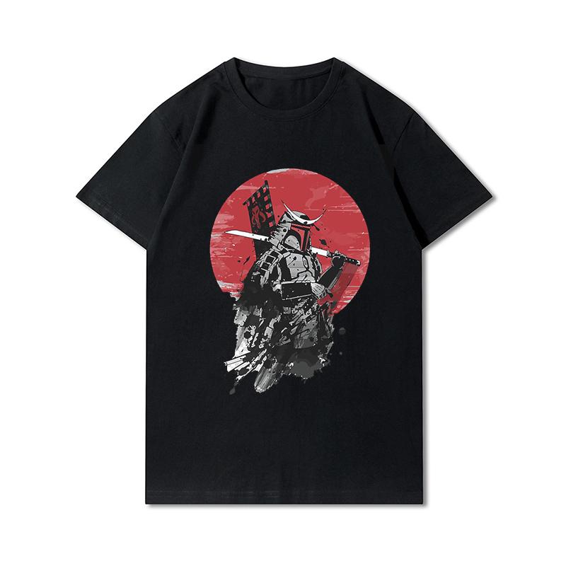 Tricouri 100% bumbac de vară pentru bărbați Vintage Samurai Retro Japanese Gaming 2077 Art Gam Printed Casual Top Tricouri