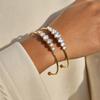 European and American jewelry titanium steel zircon bracelet opening does not fade jewelry stainless steel 18k gold