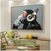 Graffiti Cute Monkey Canvas Painting Colorful Printed Poster and Prints Painting Wall Pictures For Living Room Home Decorations