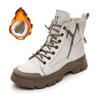 Fashion GKTINOO 2025 Autumn Winter Shoes Genuine Leather Sneakers Fashion Boots for Women Thick Sole Women Ankle Boots Ladies Botas