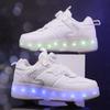 Kid's Luminous  Sneakers Sneakers Led Light Shoes Children's Kids Boys Girls USB Charging Glowing Wheels Parkour Roller Skate Shoes