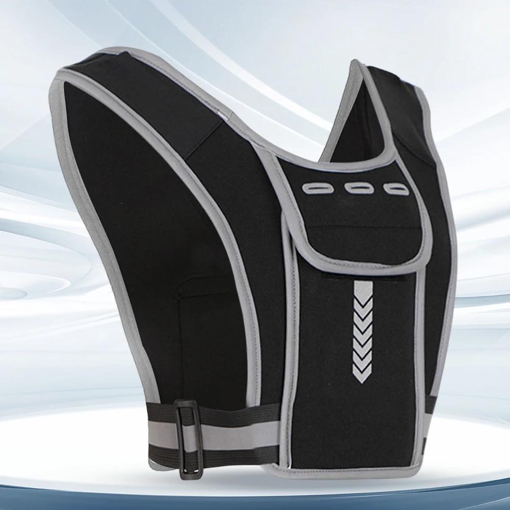 Running Backpack Reflective Vest Package Multifunctional Sports Phone Holder Water Bottle Bag Chest Pack For Outdoor Sports