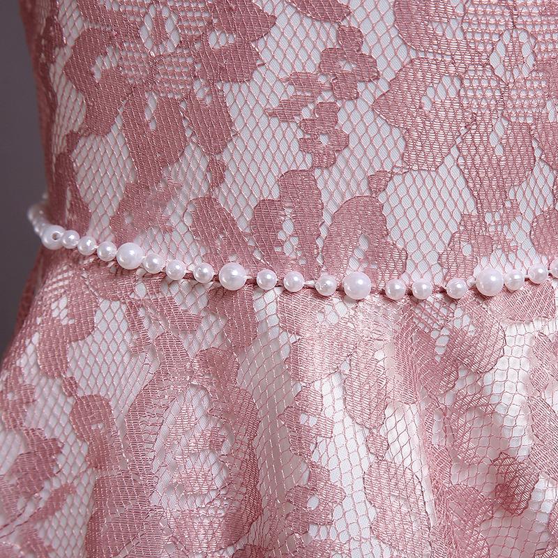 Neues europäisches und amerikanisches Mädchenkleid für Blumenmädchen, Prinzessin, Hochzeit, mit langen und kurzen Ärmeln