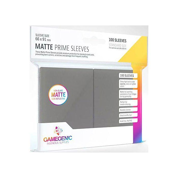 Manchons Prime Mat - Gamegenic - 100-Pack - Gris Foncé - Haute opacité - Anti-fatigue