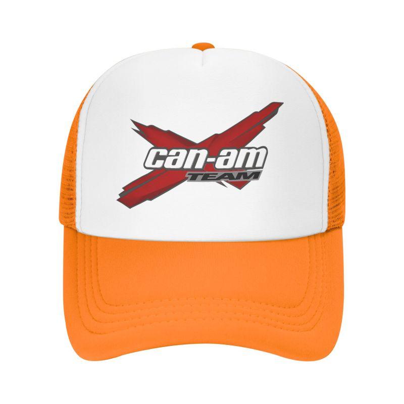 

Custom BRP Can Am Logo Print Mesh Baseball Cap Summer Breathable Mesh Sun Hats Caps Unisex Outdoor Adjustable Casual Headwear Adjustable помаранчевий
