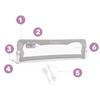 Protective Bed Rail 180 X 42 X 35 Cm Nukido Gray