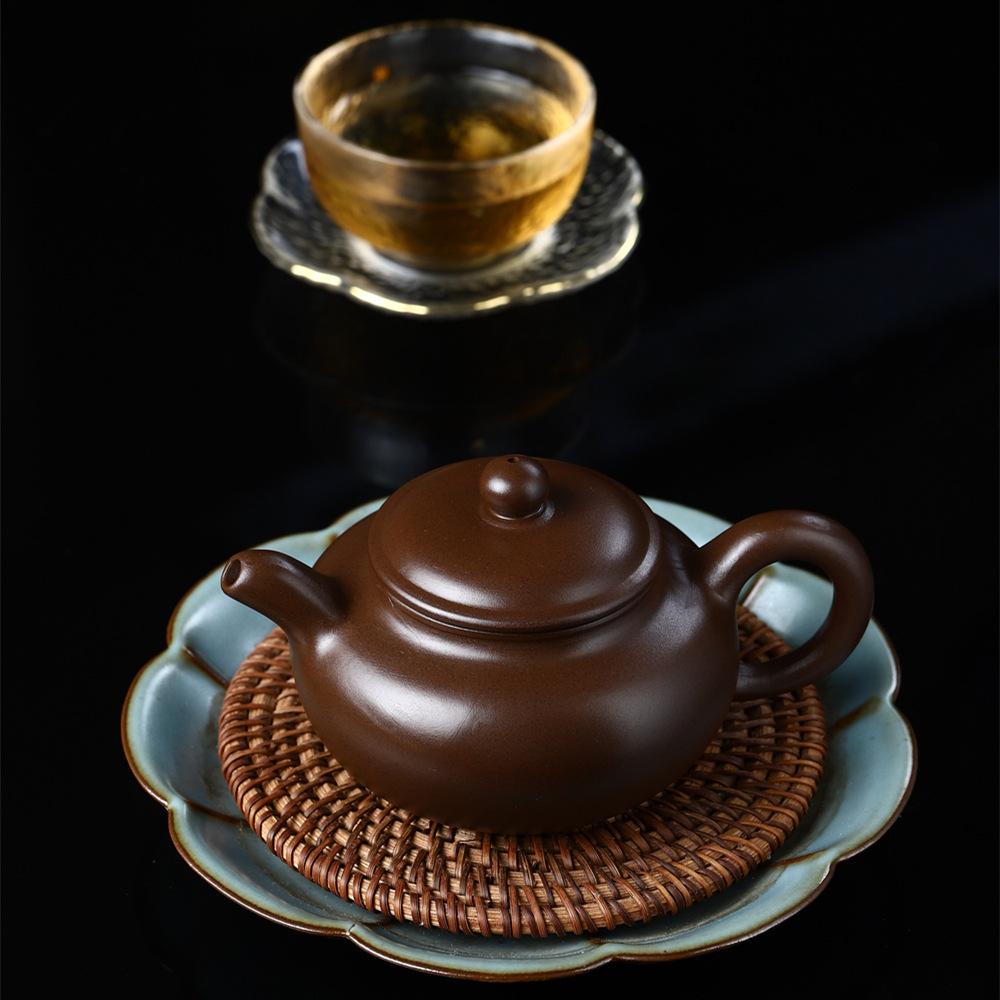 Yixing Purple Clay Gongfu Teapot - Handmade Teaware Gift Set Purple Clay Classic 180cc
