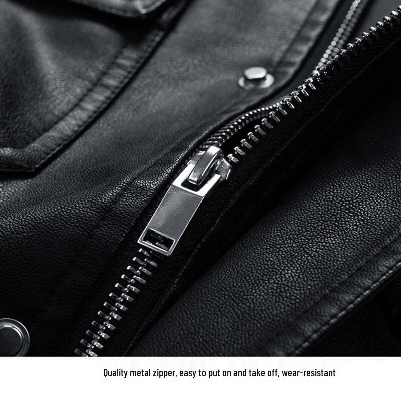 Maoren Men's PU Leather Business Casual Jacket