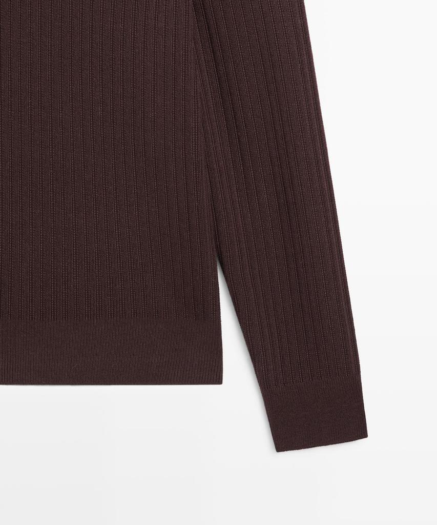 Masimodutti Cotton Blend Knit Jersey Polo