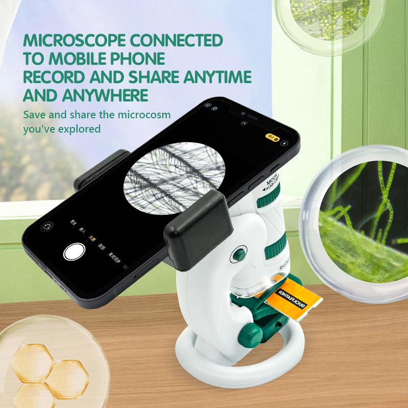 Children's Handheld Microscope Kit Portable Lab Microscopes Biological Science Educational Learn Super toys for Children Gift