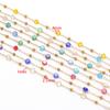1Meter Vacuum Gold Stainless Steel Crystal Beads Chains DIY Handmade Necklace Earring Making Bracelet Jewelry Supplies Wholesale