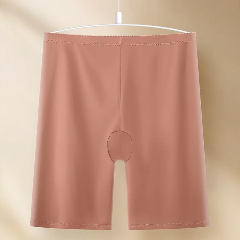 Plus Size Women's Summer Ice Silk Breathable Traceless Anti Slip High Waist Quarter Leggings