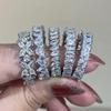 Huitan Silver Color Women Ring Inlaid Shining Geometric Cubic Zirconia Versatile Daily Simple Stackable Party Finger JewelryGood product