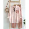 Southeast Asia Casual Striped Long Sleeve Plus Size Fashion Sports Suit